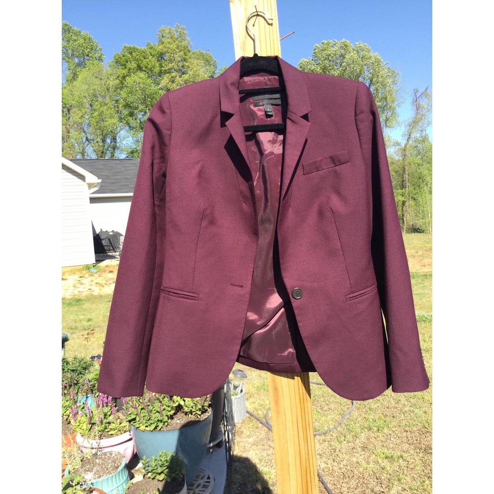 J.Crew size 6 wool maroon blazer purple super 120’s J. Crew work bridesmaid